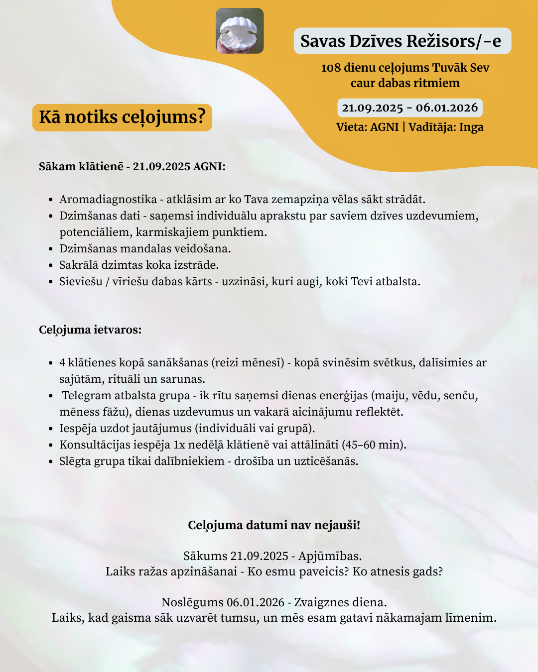 Savas Dzīves Režisors/-e 21.09.2025 - 06.01.2026