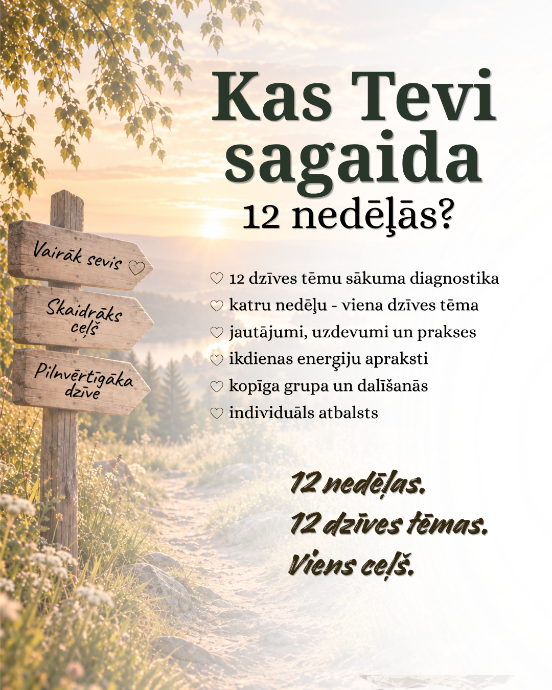 Drosme būt sev  - 12 nedēļu ceļš cauri 12 dzīves tēmām