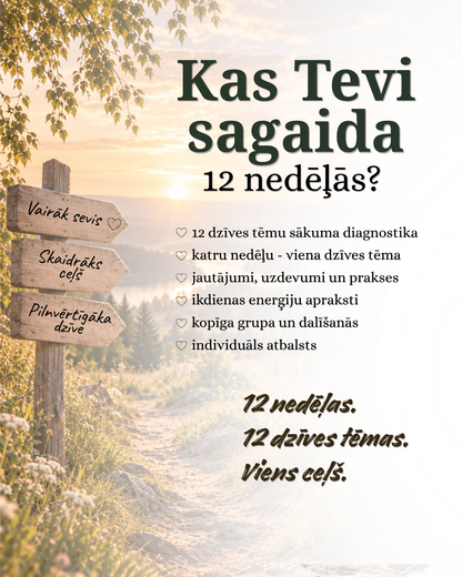 Drosme būt sev  - 12 nedēļu ceļš cauri 12 dzīves tēmām