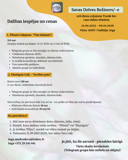 Savas Dzīves Režisors/-e 21.09.2025 - 06.01.2026